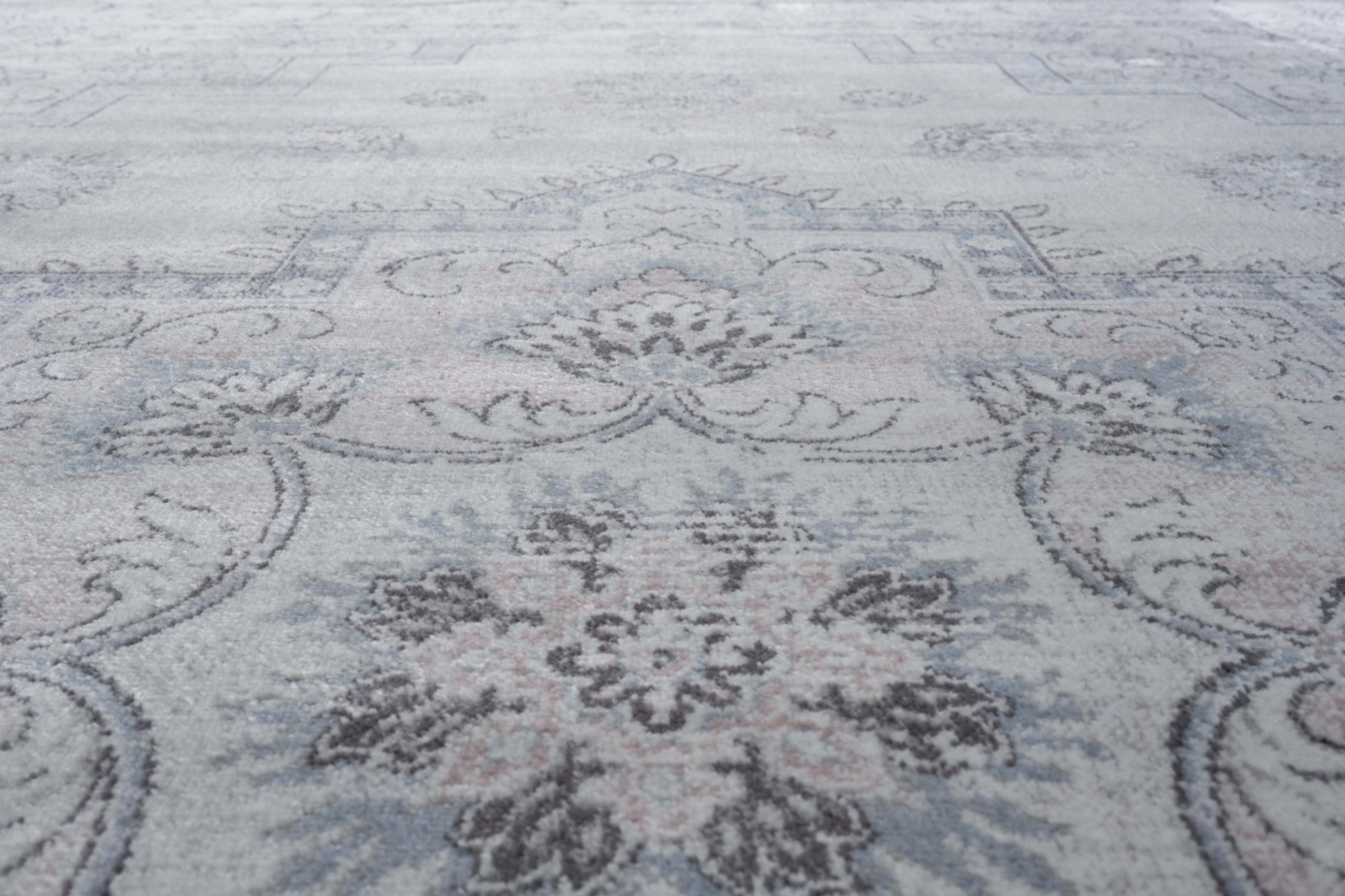 Blue and Ivory Area Rug
