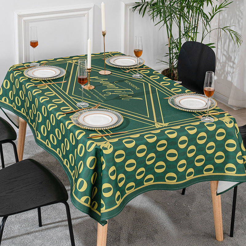 Colorful TableCloth with Artistic Design, Reusable for Dining Table