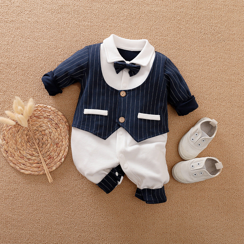 Gentleman's Baby Clothes, Long-sleeved Baby Clothes, Gentleman's Romper