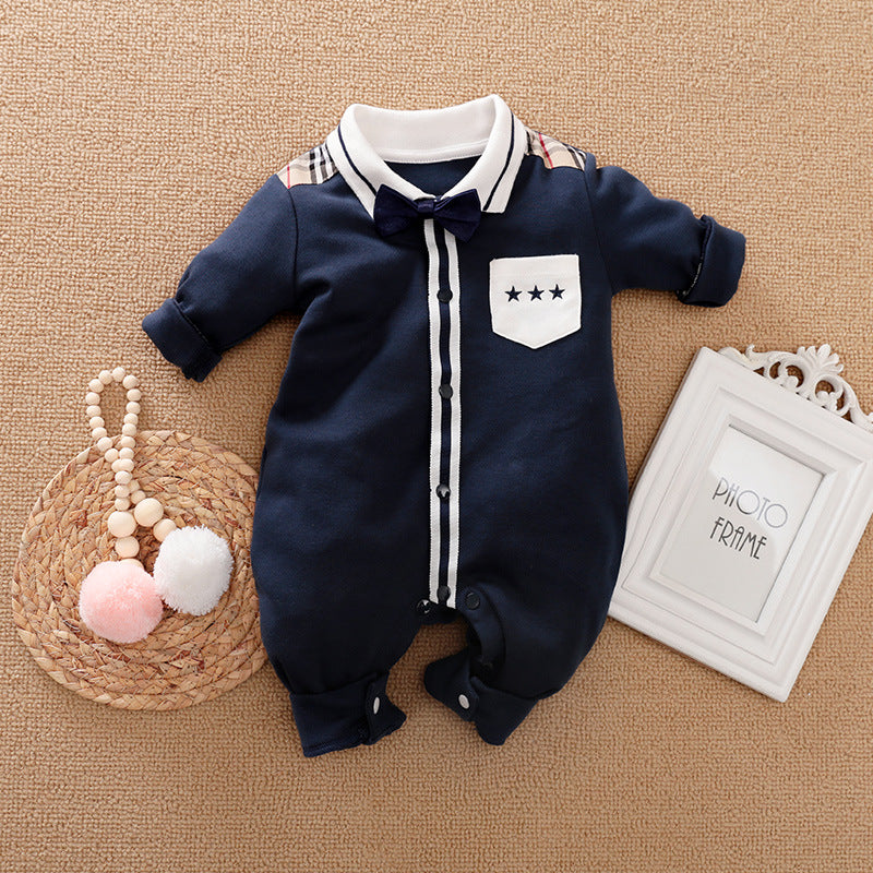 Gentleman's Baby Clothes, Long-sleeved Baby Clothes, Gentleman's Romper