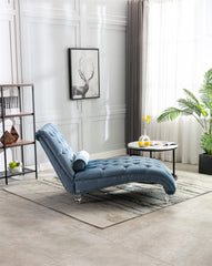 Light Blue Velvet Sofa Chair