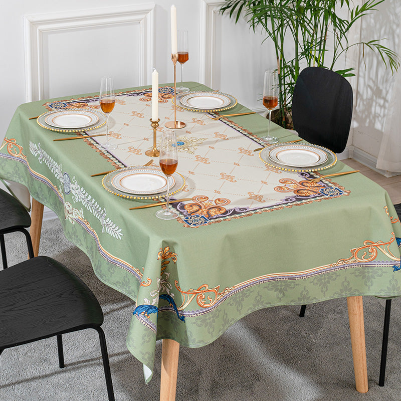 Colorful TableCloth with Artistic Design, Reusable for Dining Table