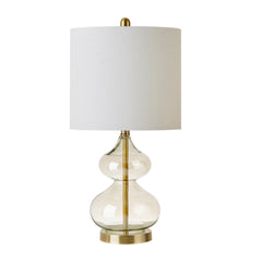 Curved Glass Table Lamp (Set of 2) - Gold