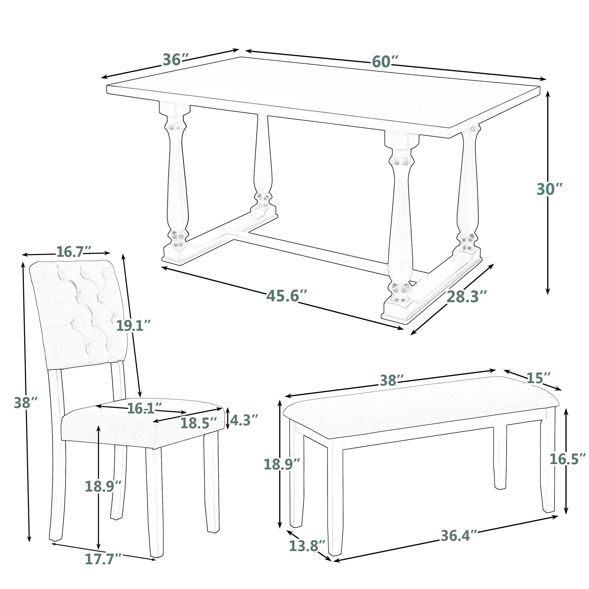 6-piece dining set