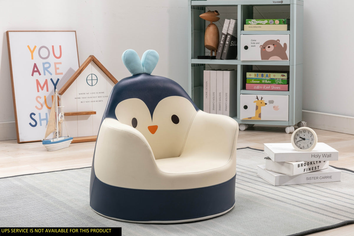 Beautiful Kids Chair 1pc Penguin Blue