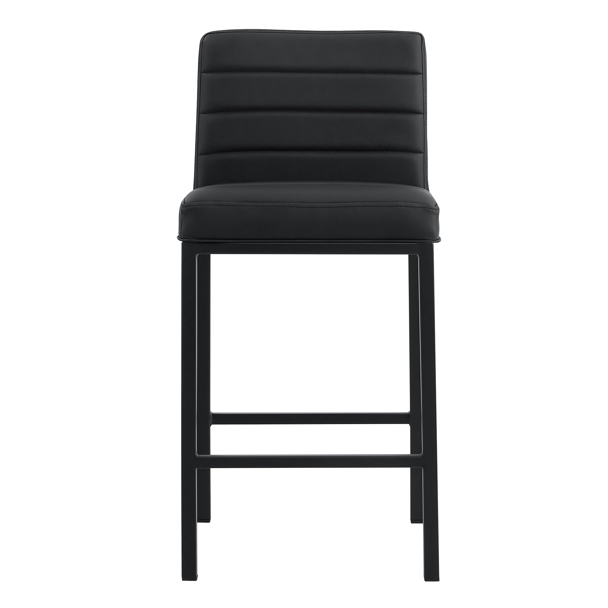 Modern Design High Counter Stool Bar Chair (Set of 2) - Black