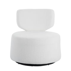 Swivel Chair - White Plush