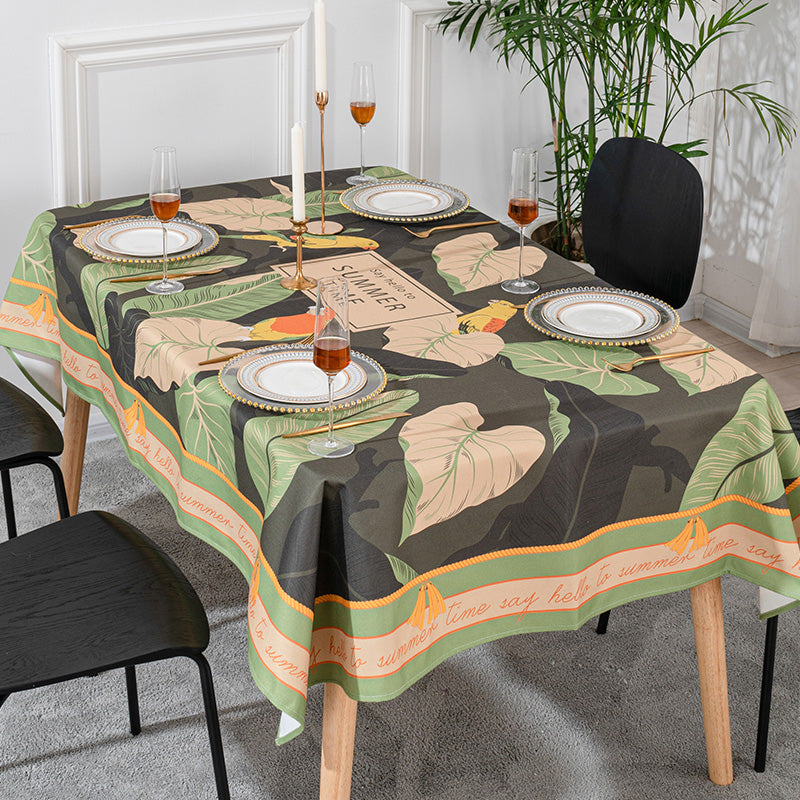 Colorful TableCloth with Artistic Design, Reusable for Dining Table