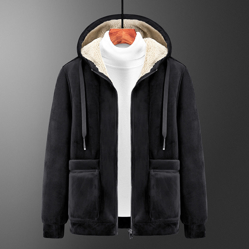 Men Sweater Hooded Fleece Jacket