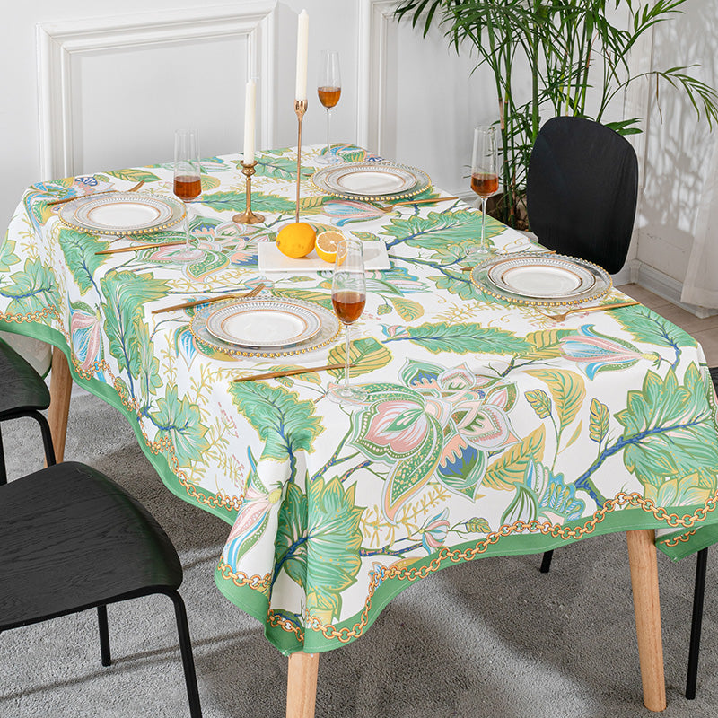 Colorful TableCloth with Artistic Design, Reusable for Dining Table