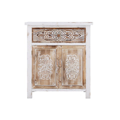Rustic Wood Carved Cabinet