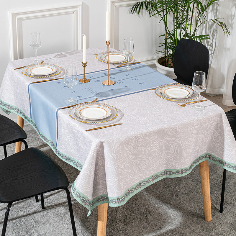 Colorful TableCloth with Artistic Design, Reusable for Dining Table