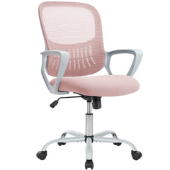 Mid-Back Task Chair with Lumbar Support - Pink