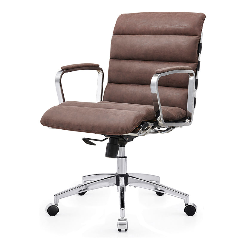 Modern Swivel Office Desk Chair Luxury Executive Boss Ergonomic Computer Chair  - Antique Brown