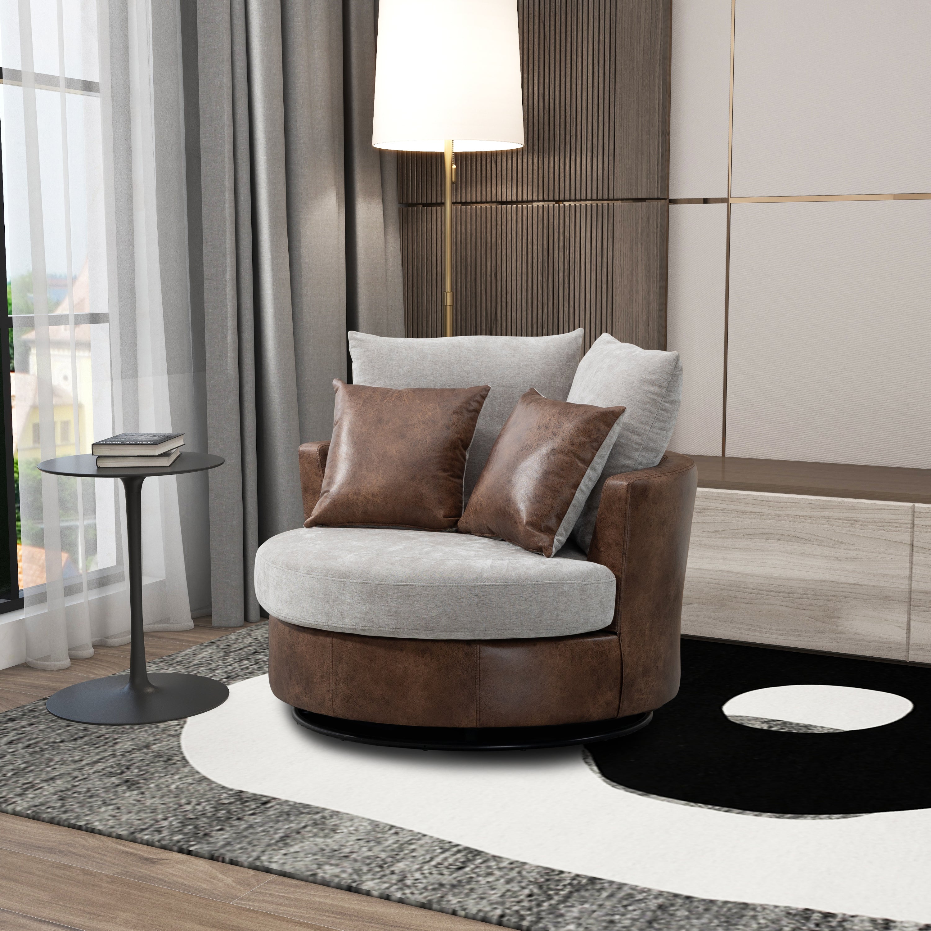 Accent Barrel Chair and Sofa