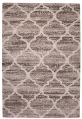 Trellis Ivory/Tan/Brown Area Rug 5x8