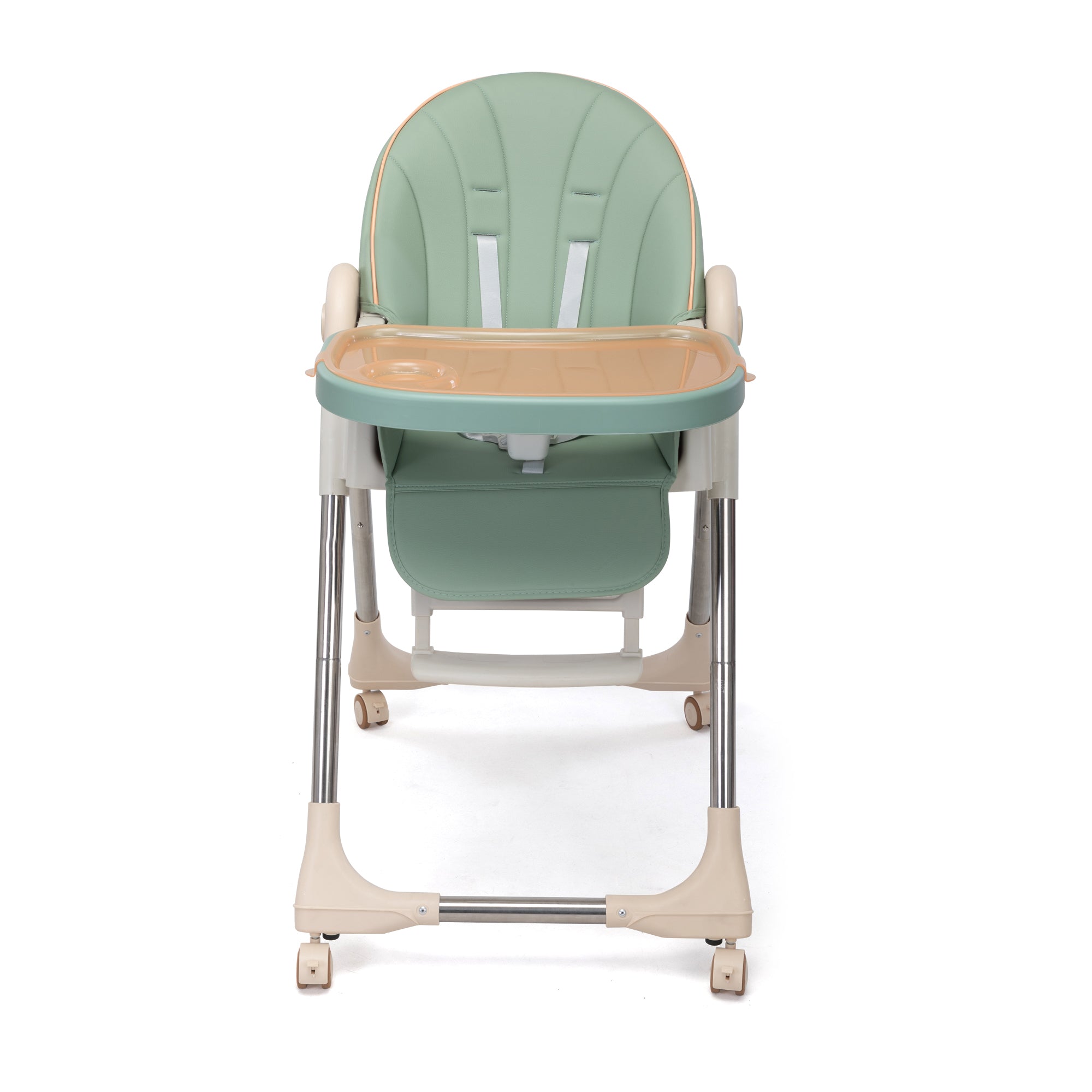 Multipurpose Adjustable Highchair for Baby Toddler Dinning Table with Feeding Tray and 3-Point Safety Buckle - Green