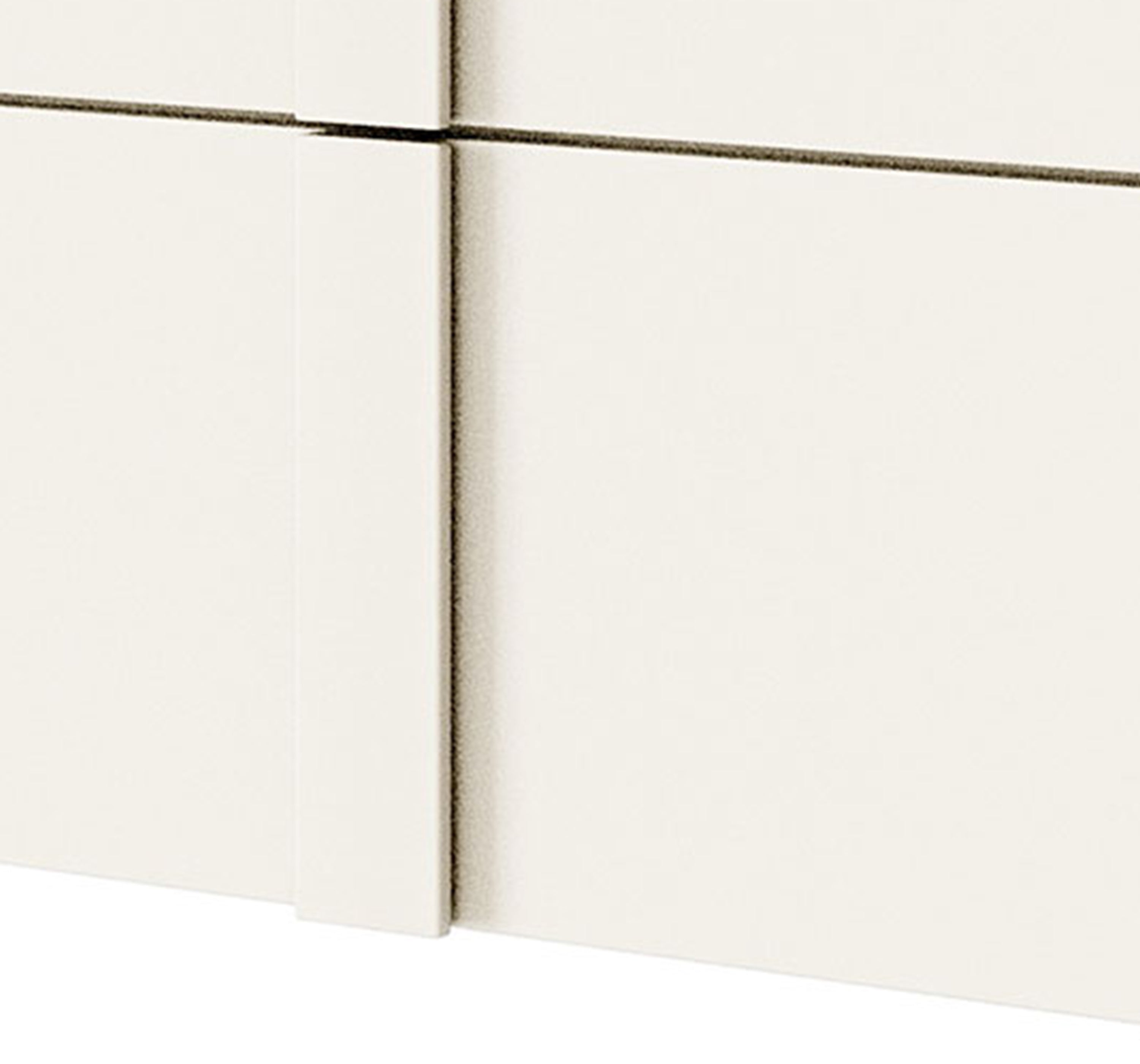 Modern Style Three-Drawer Chest Sideboard Cabinet Ample Storage Spaces  - Half Gloss White