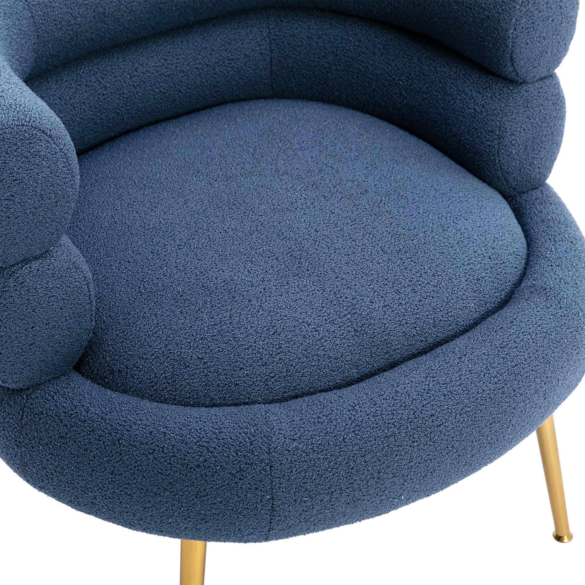 Accent Chair with Golden Feet - Navy