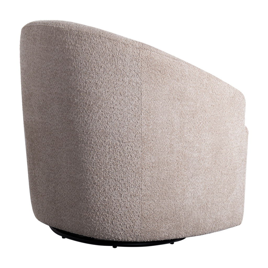 Bonn Upholstered 360 Degree Swivel Chair - Beige