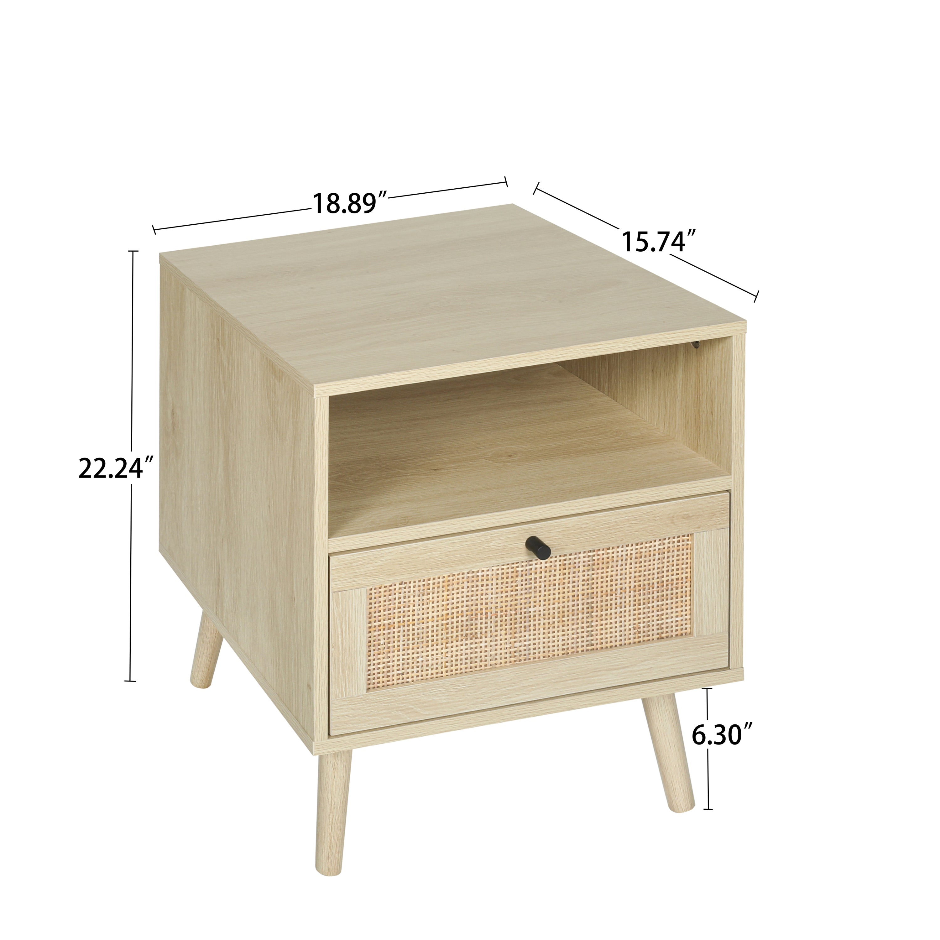 Natural Rattan Nightstand