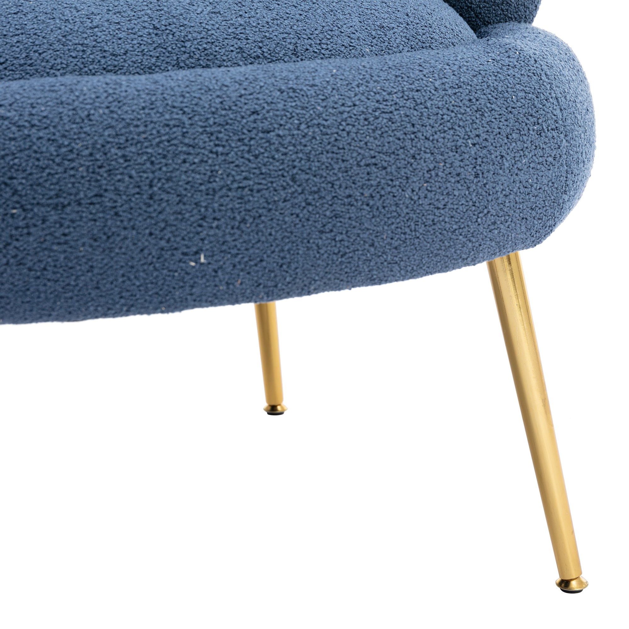 Accent Chair with Golden Feet - Navy