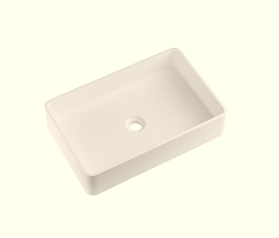 21.25'' x13.75'' Matte white Bathtoom Vessel Basin Artificial Stone Solid Surface Countertop Sink 540x350MM