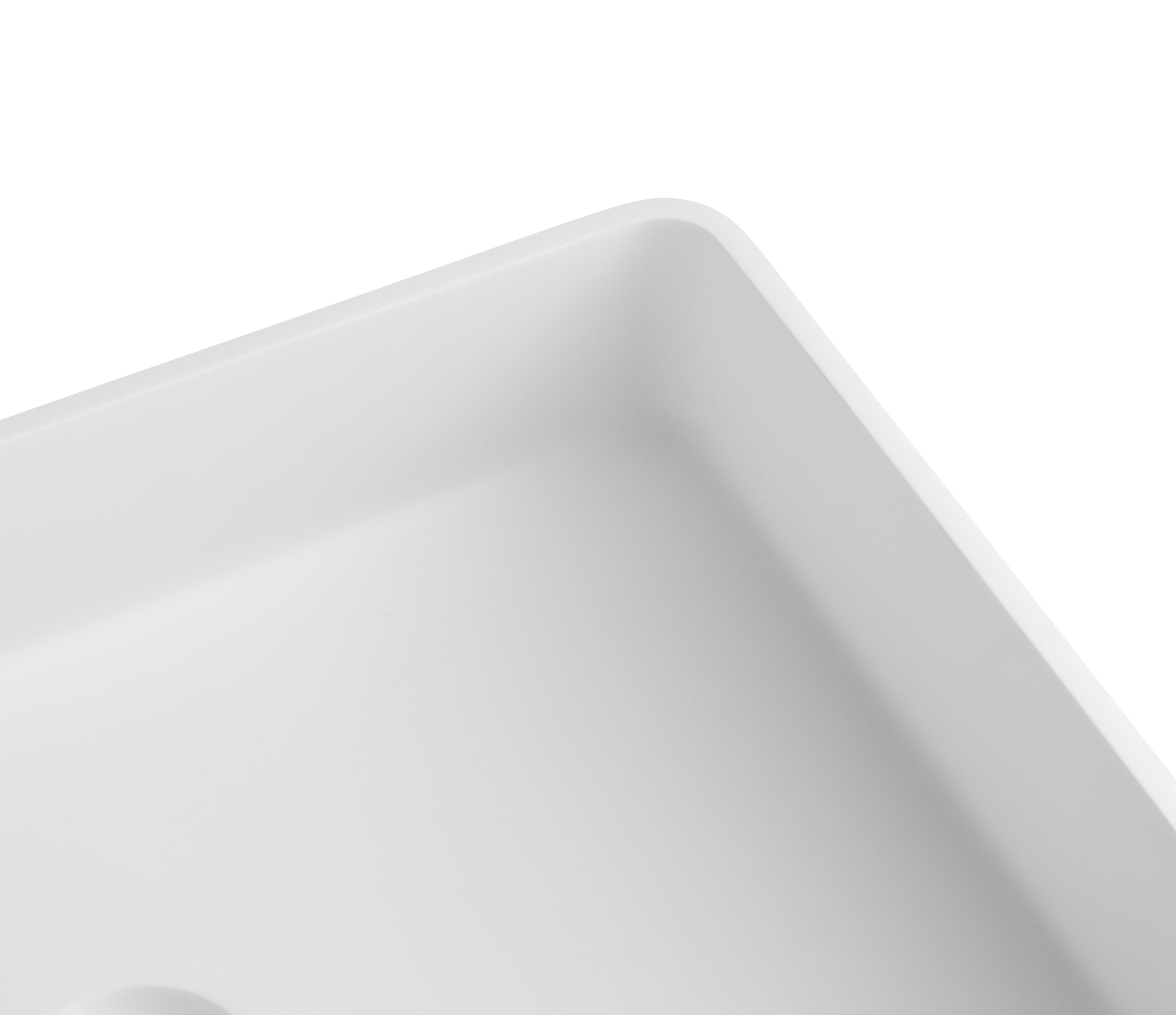 21.25'' x13.75'' Matte white Bathtoom Vessel Basin Artificial Stone Solid Surface Countertop Sink 540x350MM