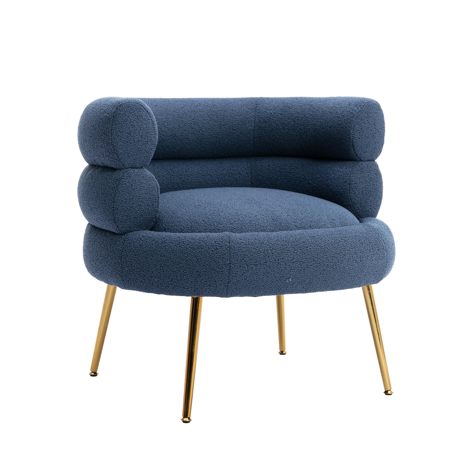 Accent Chair with Golden Feet - Navy