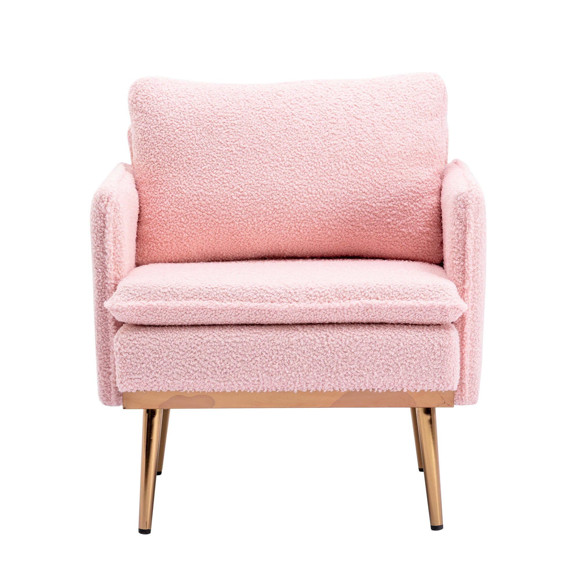 Lounge Chair, Accent Chair - Pink Teddy