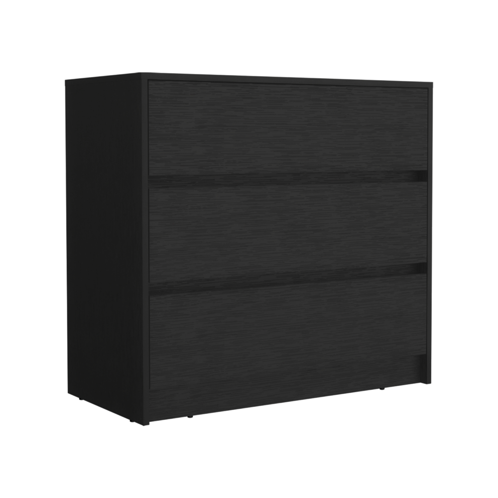 Austin Three Drawer Dresser, Pull Out Mechanism - Black