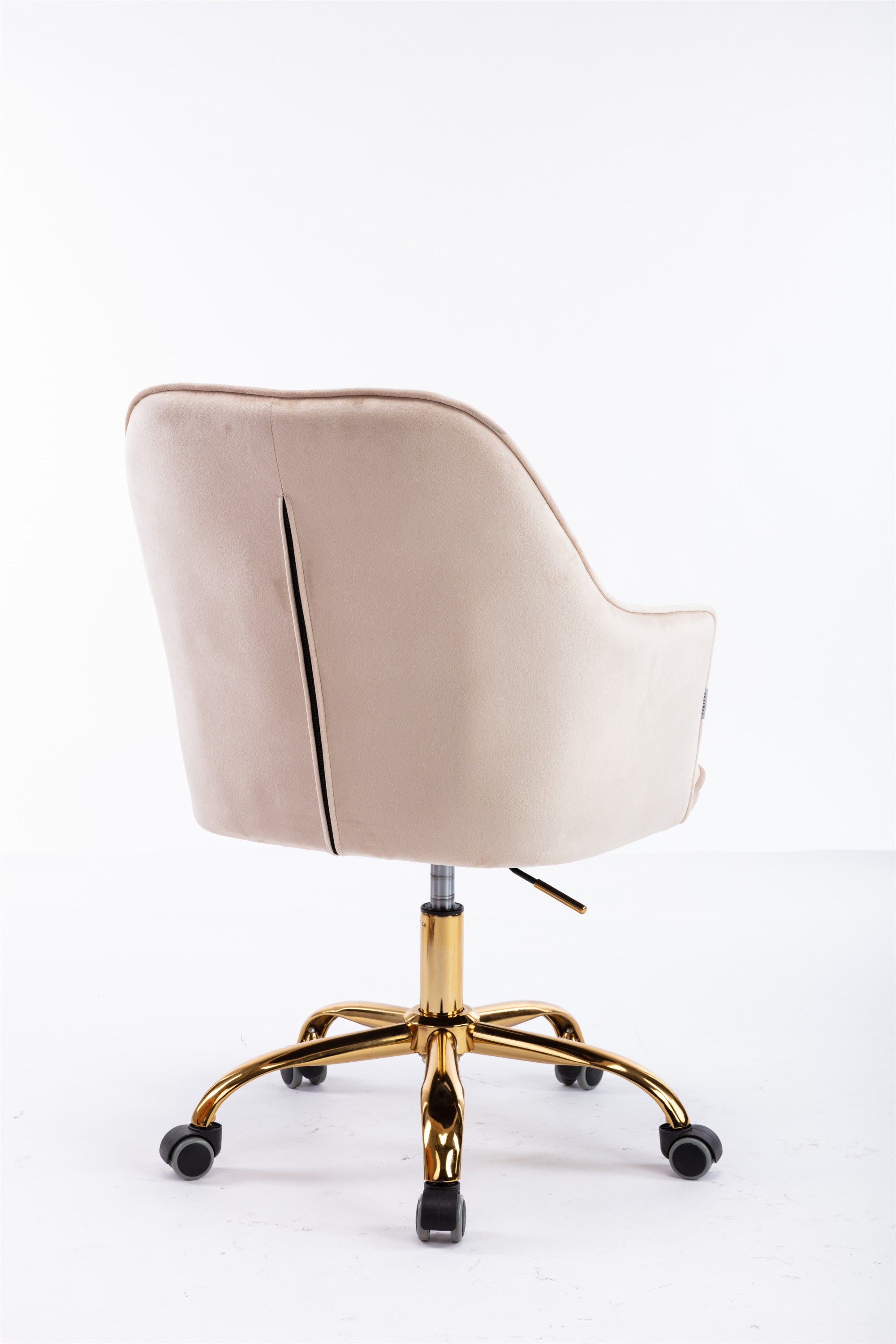 Modern Velvet Swivel Shell Chair - Beige