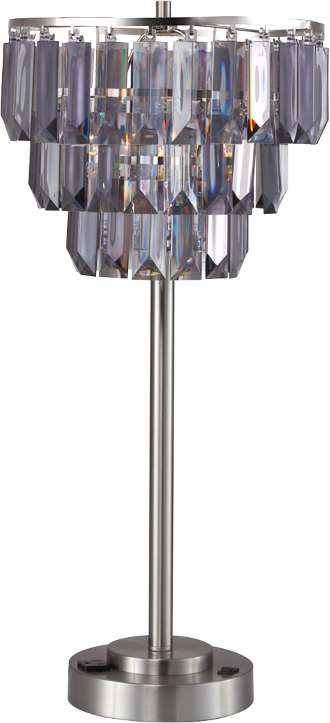 27.5"H Contemporary Crystal Shade Table Lamp