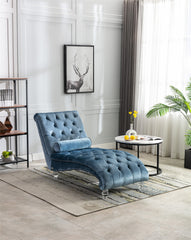 Light Blue Velvet Sofa Chair