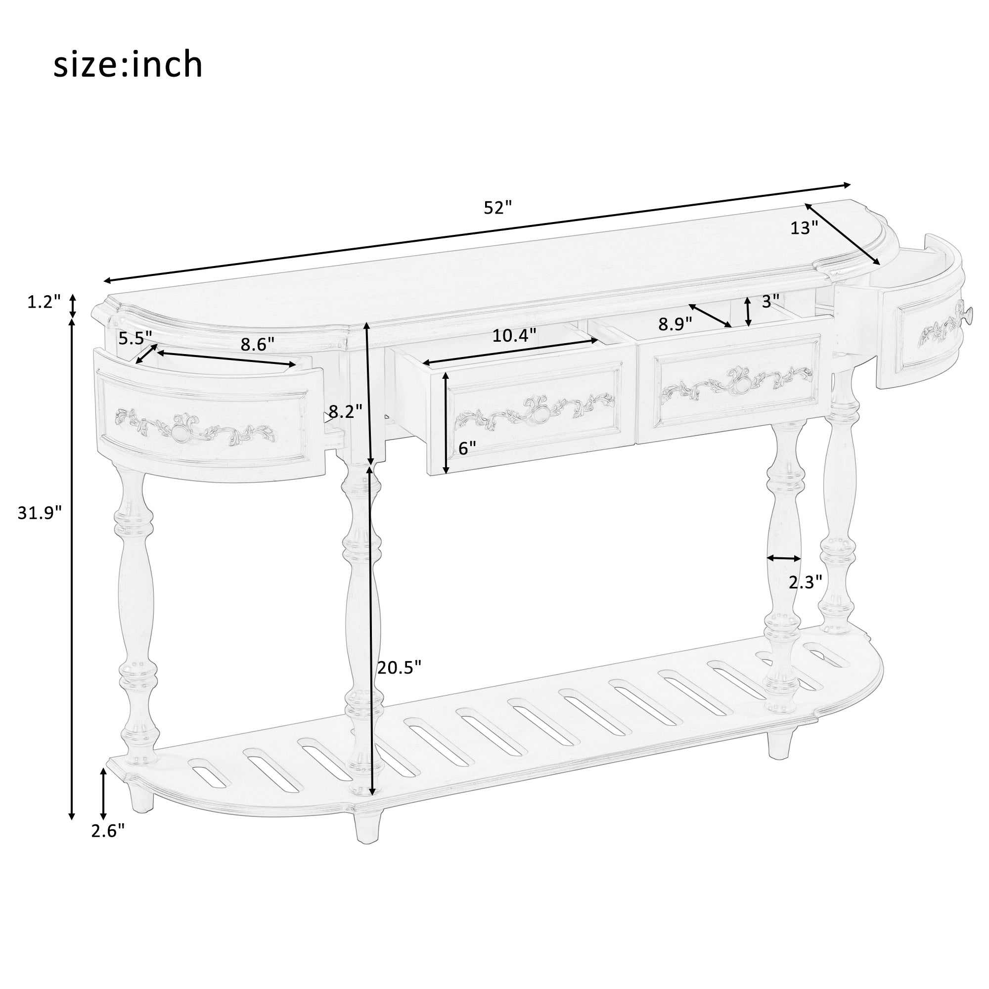 MAICOSY Entryway Table