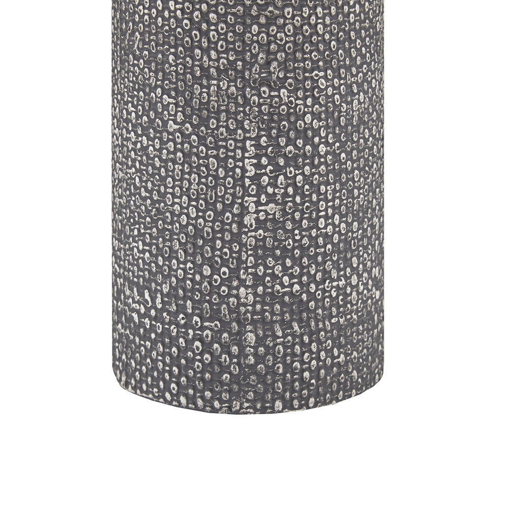 Grey Embossed Ceramic Table Lamp