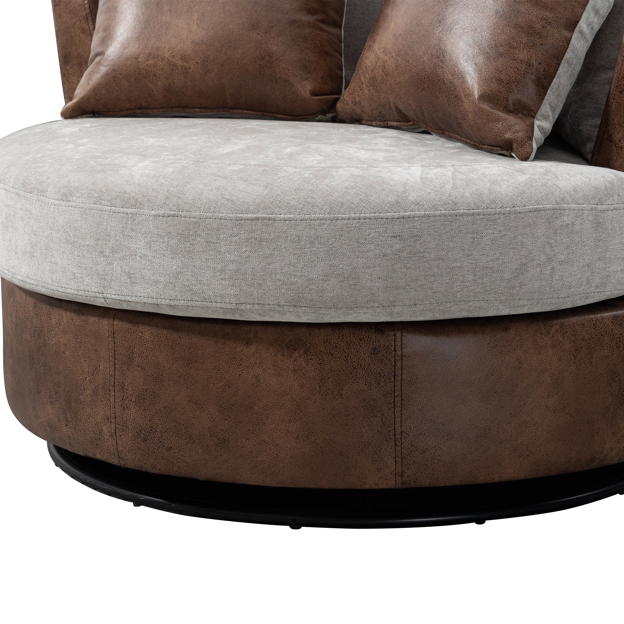 Accent Barrel Chair and Sofa With 4 Pillows 360 Degree