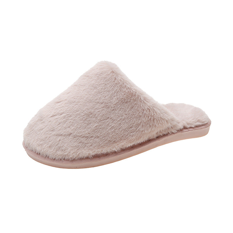 Women Flat Plush Slippers Ladies Footwear with Anti Slip Rubber Sole