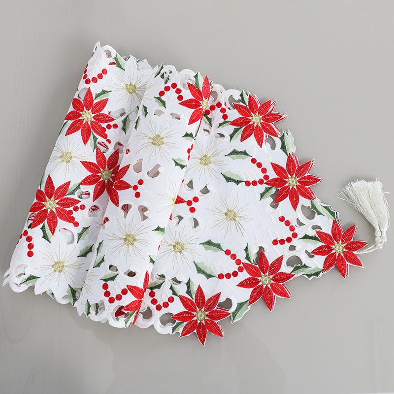 Christmas Flower Table Runner