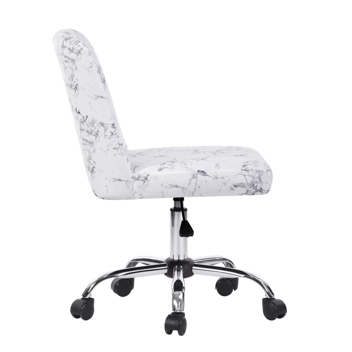 Style Home Office Task Chair - White Marble Fabric Printing