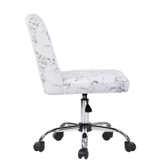 Style Home Office Task Chair - White Marble Fabric Printing