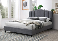 Contemporary King Bed - Charcoal