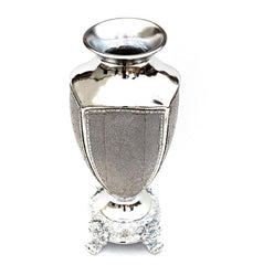 Ambrose Chrome Plated Crystal Embellished Ceramic Vase