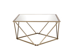 Fogya Coffee Table - Mirrored & Champagne Gold