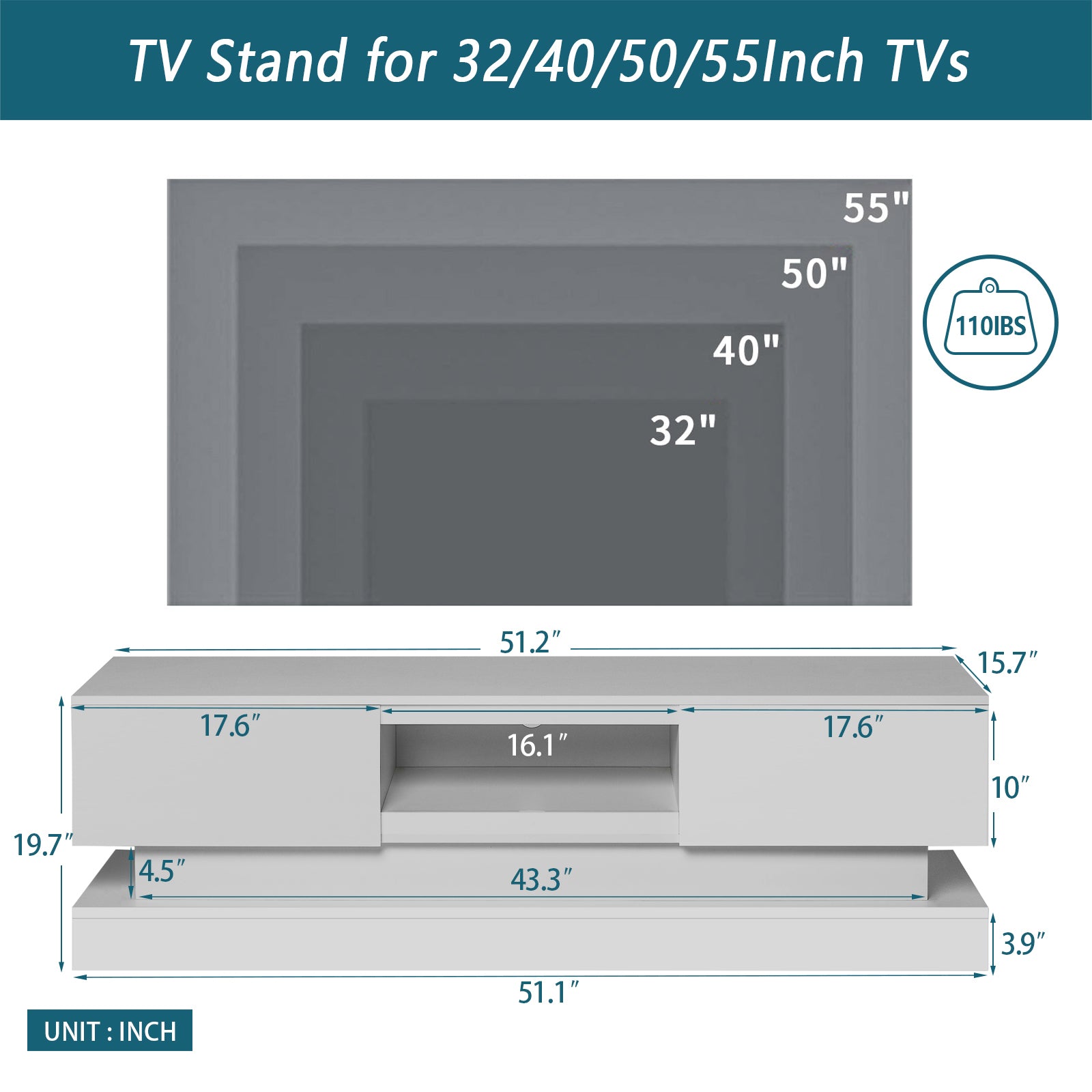 51.18 inch TV Stand