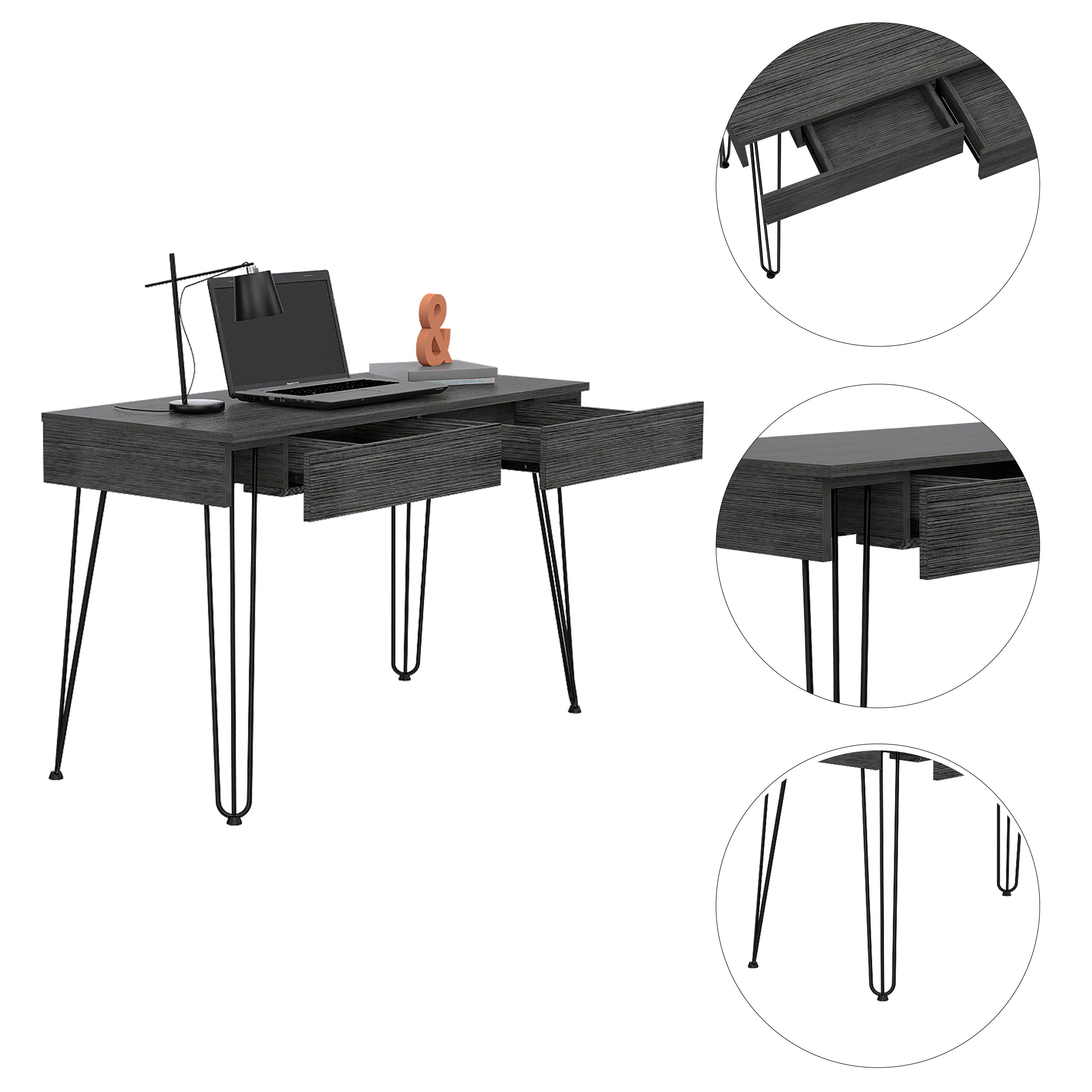 MAICOSY Writing Desks with 2-Drawer Home Office Computer Desk Kids Study Table