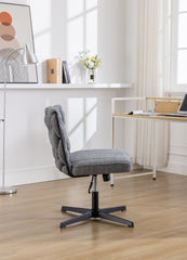 Armless Office Desk Chair No Wheels - Grey