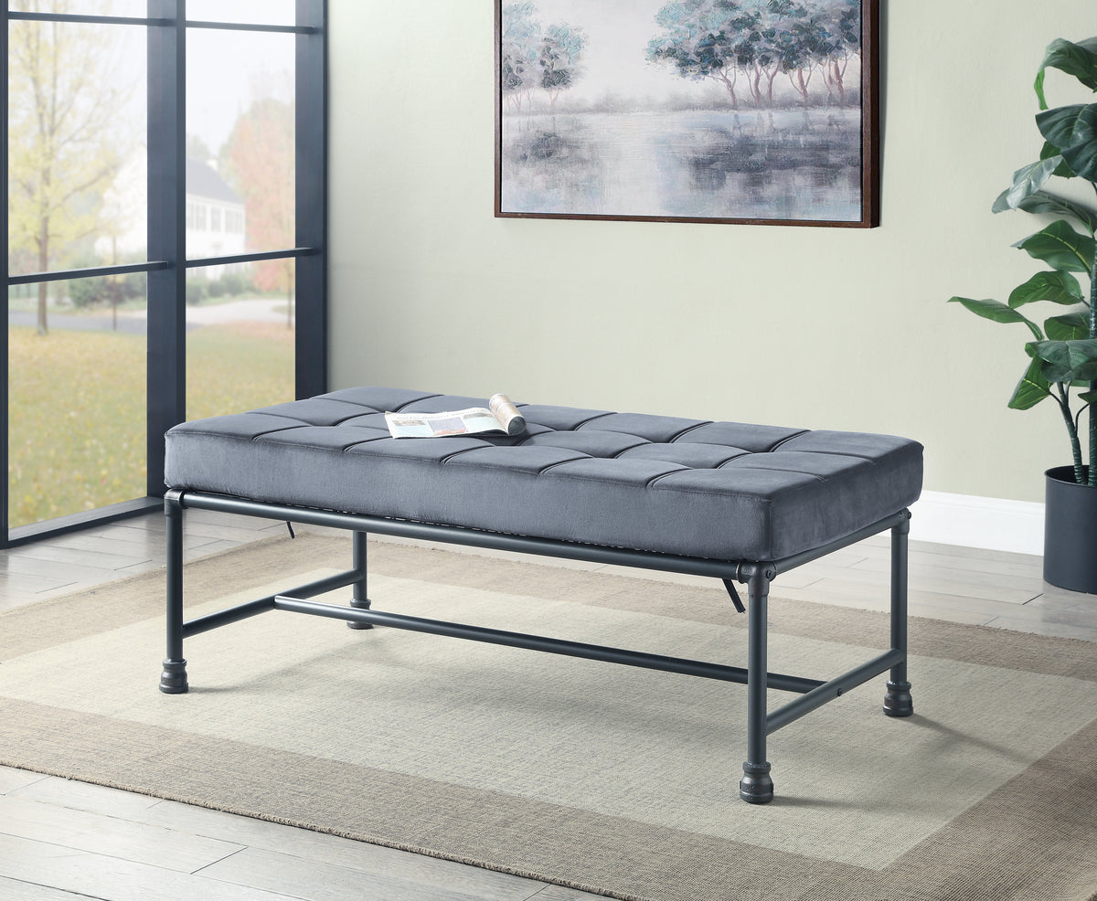 Gray Finish Bench