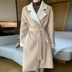 Elegant Ladies Wool Double-Faced Coat