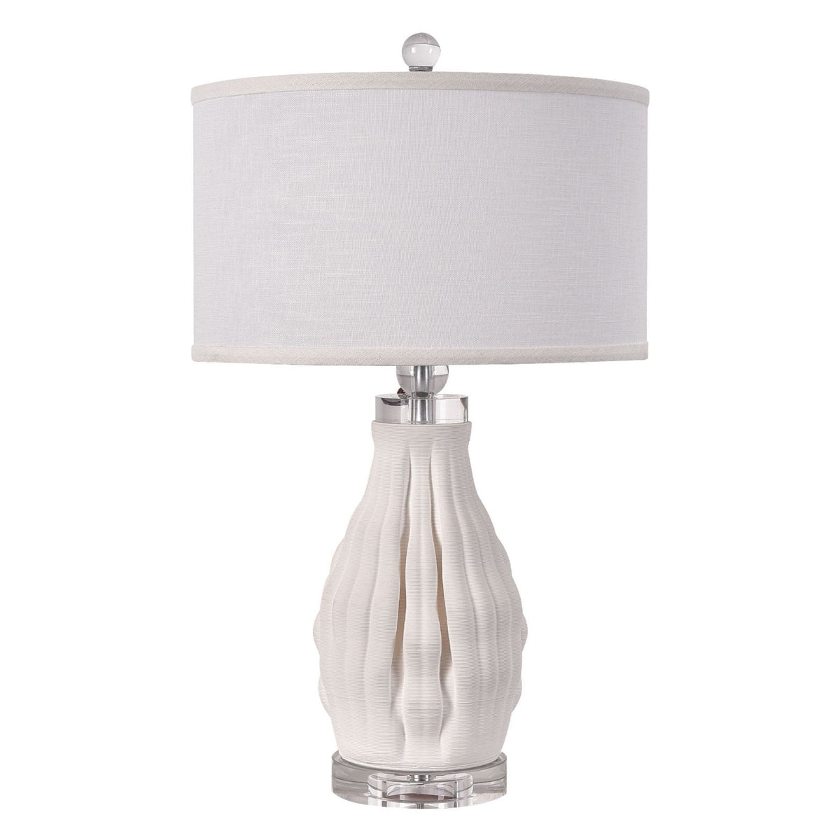 3D Ceramic Table Lamp -  White